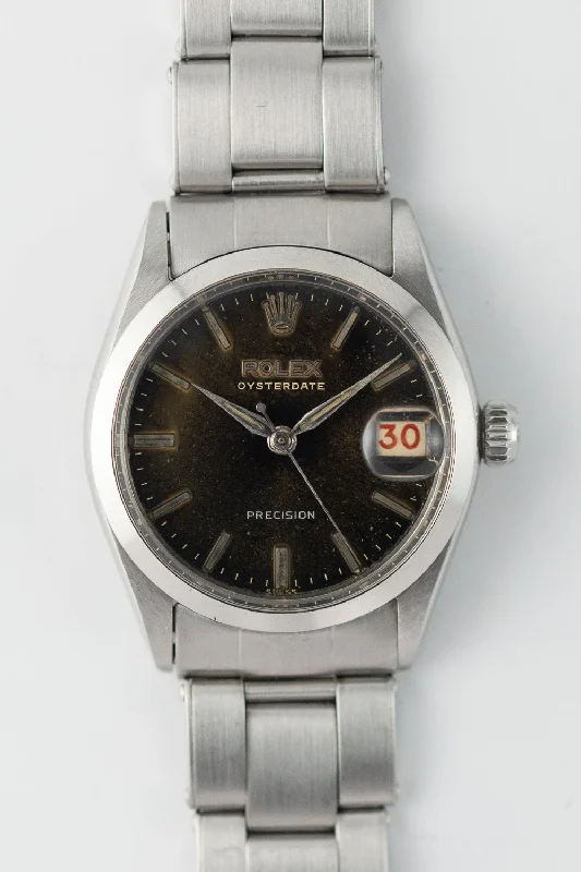 ROLEX OYSTERDATE Ref.6466 Black Gilt Dial