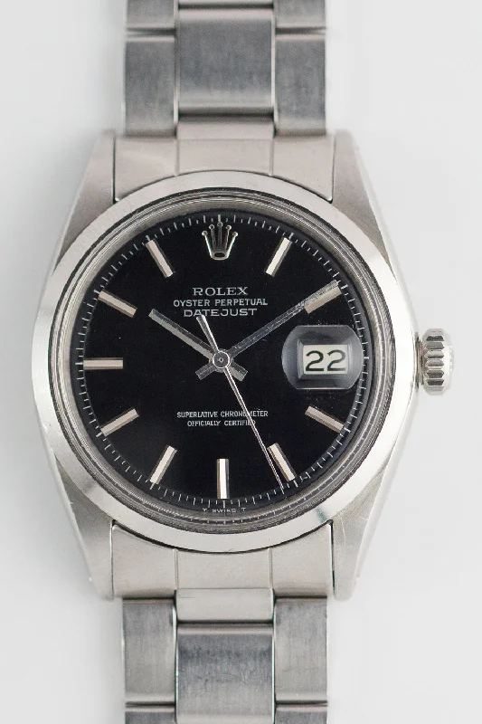 ROLEX DATEJUST ref.1600 Black Mirror Dial