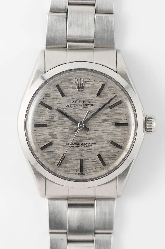 ROLEX OYSTER PERPETUAL Ref.1002 Silver Mosaic Dial