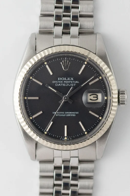 ROLEX DATEJUST Ref.1601 Black Matte Dial