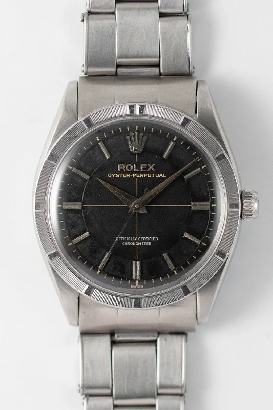 ROLEX OYSTER PERPETUAL Ref.6569 Black Gilt Pie Pan Sector Dial