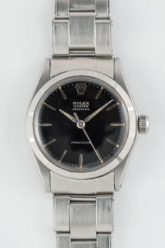 ROLEX OYSTER SPEEDKING Ref.6431 Black Gilt Dial