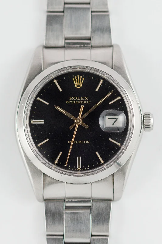 ROLEX OYSTERDATE Ref.6694 Black Mirror Dial