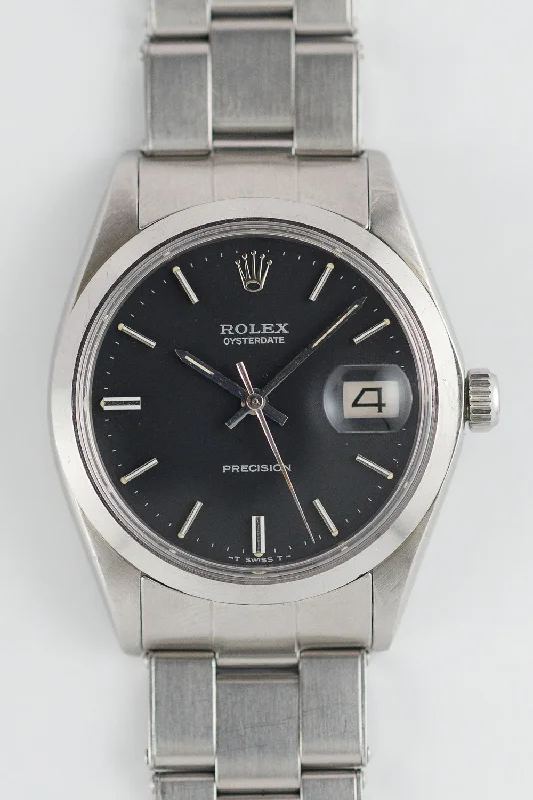 ROLEX OYSTERDATE Ref.6694 Black Matte Dial