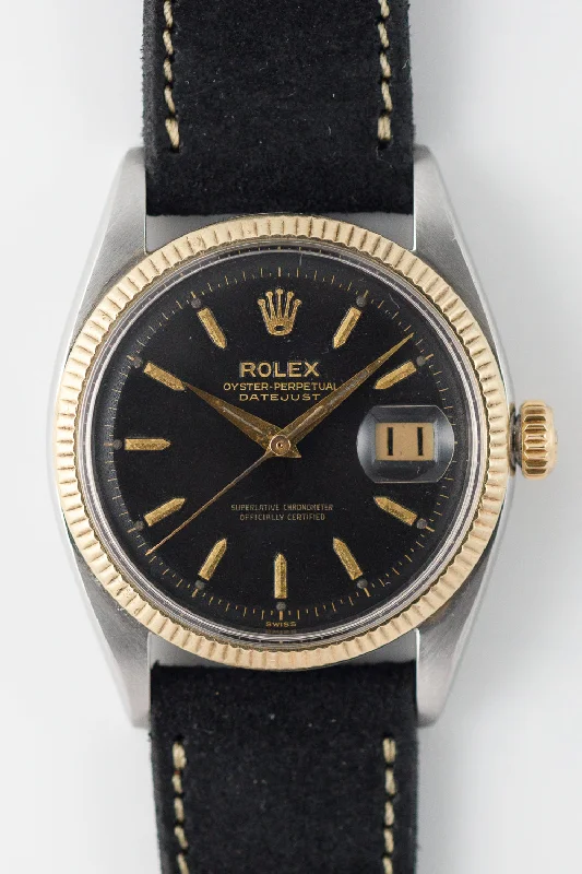 ROLEX DATEJUST Ref.6605 Black Gilt Dial