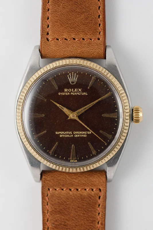 ROLEX OYSTER PERPETUAL Ref.1005 Tropical Brown Dial