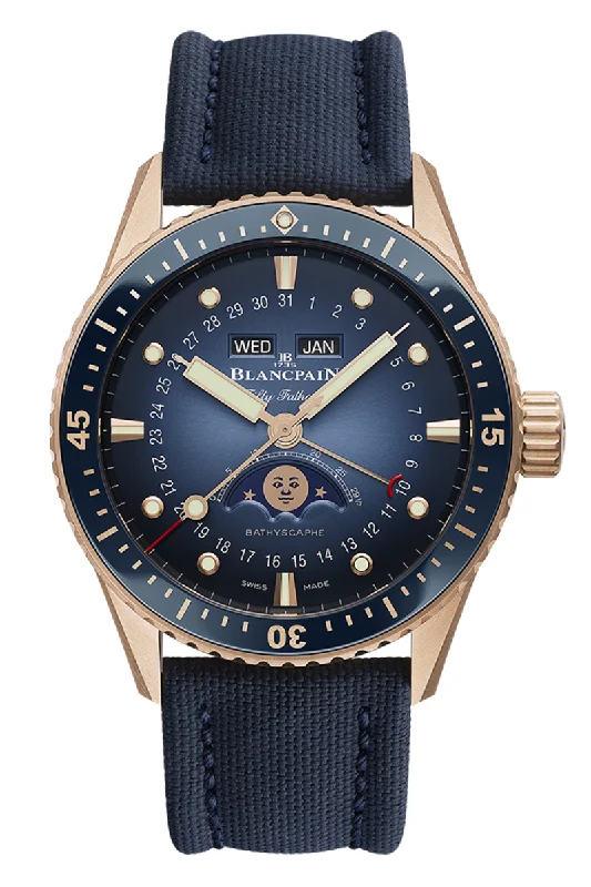 Blancpain Fifty Fathoms Bathyscaphe Complete Calendar Red Gold 5054 3640 O52B