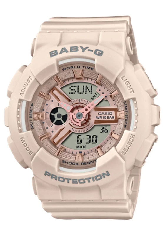 Casio Baby-g BA-110XCP-4A Digital Analog Rubber Strap Watch For Women