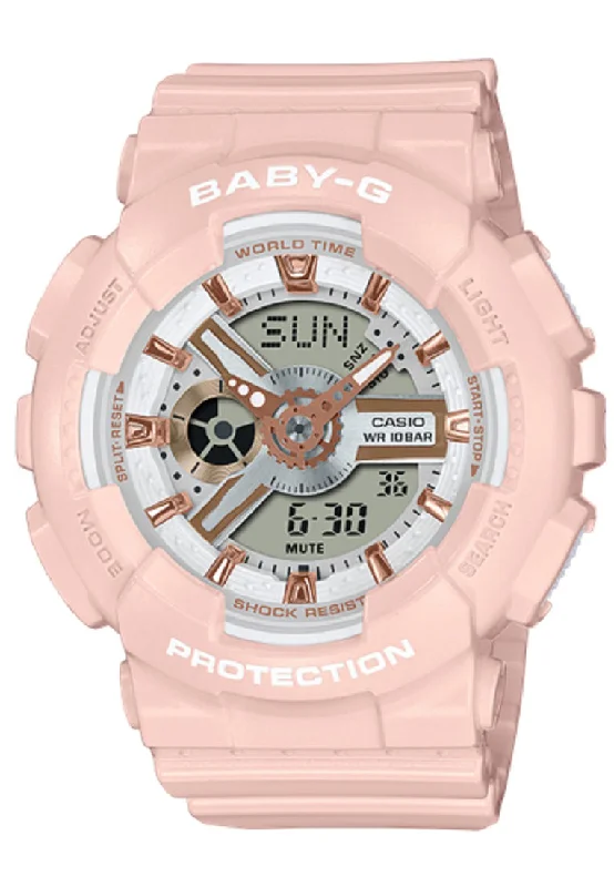 Casio Baby-g BA-110XRG-4A Digital Analog Rubber Strap Watch For Women