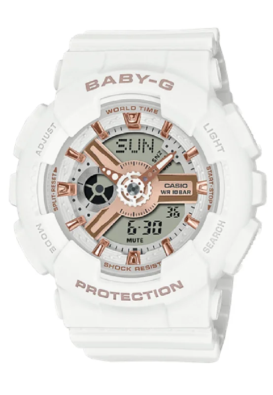 Casio Baby-g BA-110XRG-7A Digital Analog Rubber Strap Watch For Women