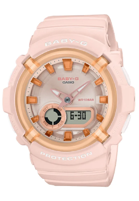 Casio Baby-g BGA-280SW-4A Digital Analog Rubber Strap Watch For Women