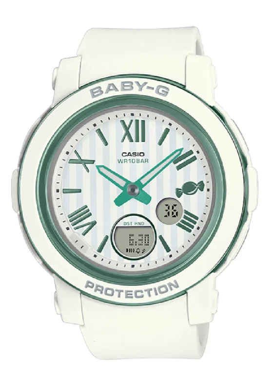 Casio Baby-g BGA-290SW-7A Digital Analog Rubber Strap Watch For Women