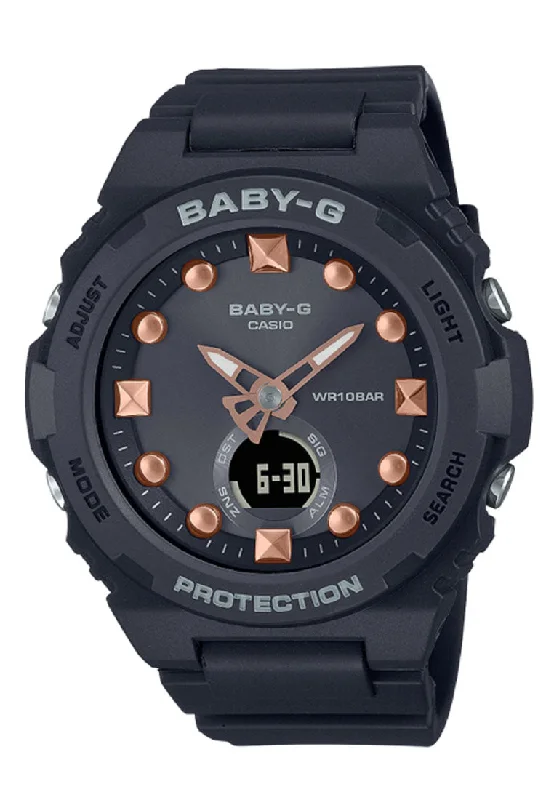 Casio Baby-g BGA-320-1A Digital Analog Rubber Strap Watch For Women