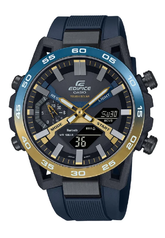 Casio Edifice ECB-2000NP-1A Digital Analog Rubber Strap Solar Watch For Men