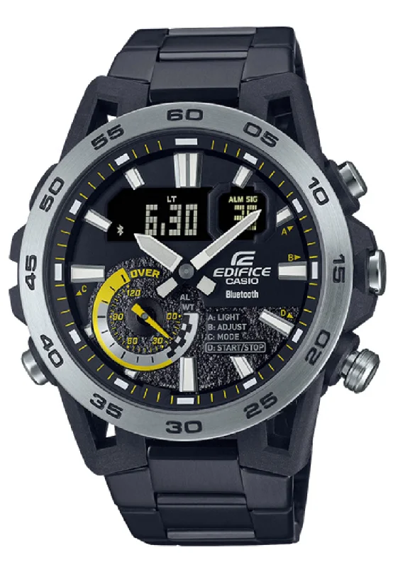 Casio Edifice ECB-40DC-1A Digital Analog Bluetooth Stainless Steel Strap Watch For Men