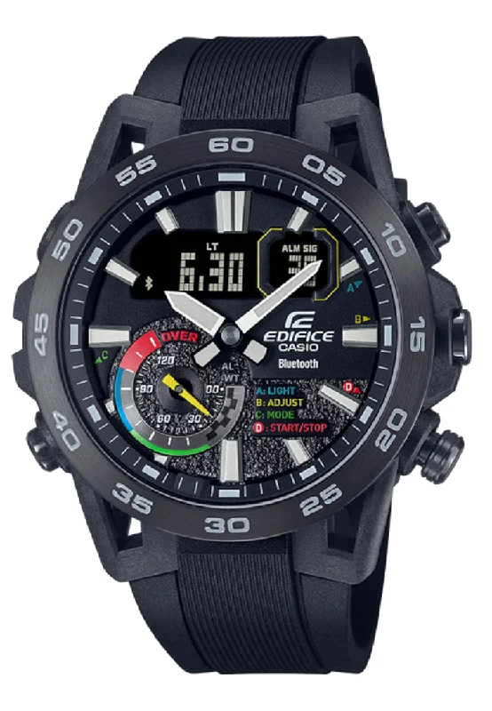 Casio Edifice ECB-40MP-1A Digital Analog Bluetooth Rubber Strap Watch For Men