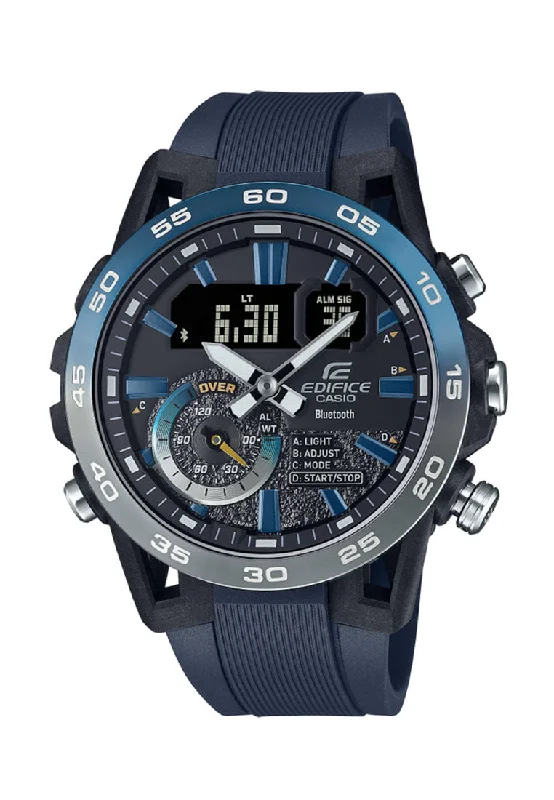 Casio Edifice ECB-40NP-1A Digital Analog Rubber Strap Watch For Men