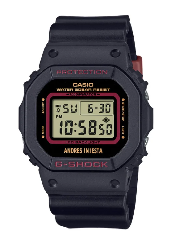 Casio G-shock Andres Iniesta DW-5600AI-1DR Digital Rubber Strap Watch for Men