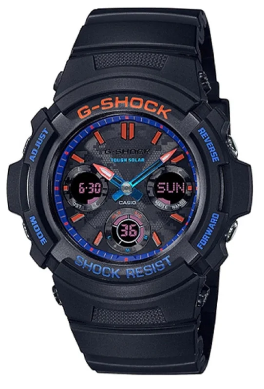 Casio G-shock AWR-M100SCT-1A Solar Digital Analog Rubber Strap Watch For Men