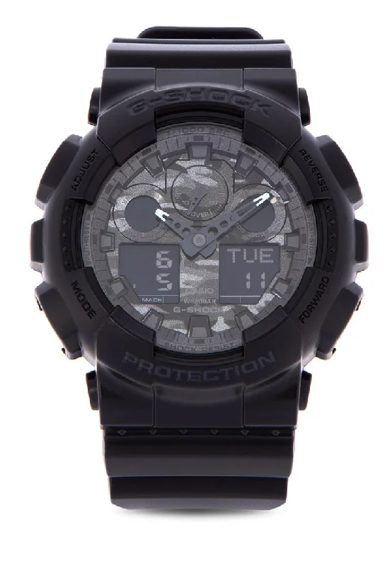 Casio G-shock GA-100CF-1A Digital Analog Rubber Strap Watch For Men