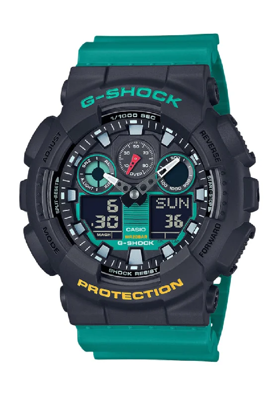 Casio G-shock GA-100MT-1A3 Digital Analog Rubber Strap Watch for Men