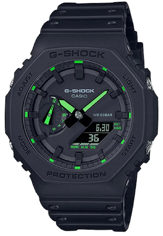 Casio G-shock GA-2100-1A3 Digital Analog Leather Strap Watch For Men