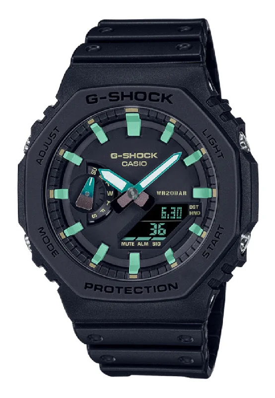 Casio G-shock GA-2100RC-1A Digital Analog Rubber Strap Watch For Men