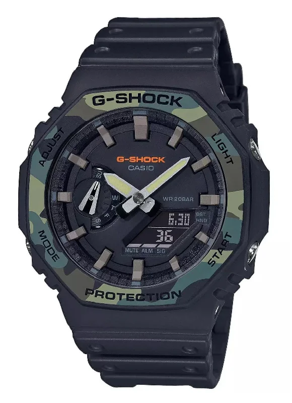 Casio G-shock GA-2100SU-1ADR Digital Analog Rubber Strap Watch For Men