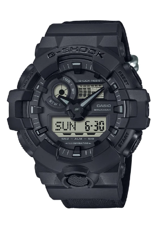 Casio G-shock GA-700BCE-1A Digital Analog Nylon Strap Watch For Men