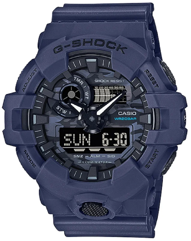 Casio G-shock GA-700CA-2A Digital Analog Rubber Strap Watch For Men