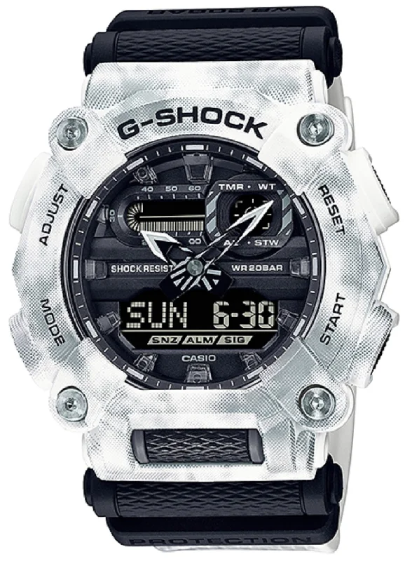 Casio G-shock GA-900GC-7A Digital Analog Rubber Strap Watch For Men