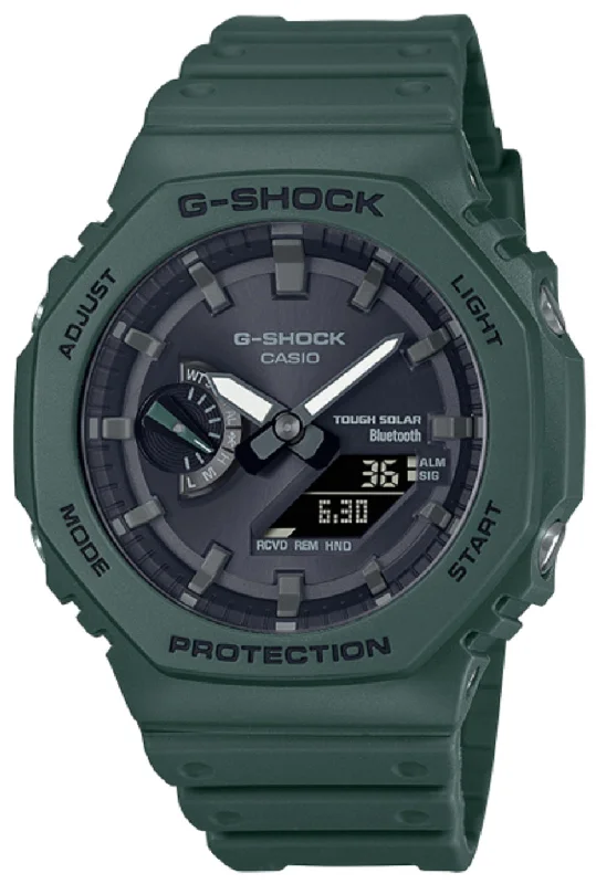 Casio G-shock GA-B2100-3A Digital Analog Rubber Strap Watch For Men