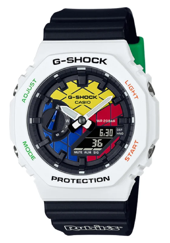 Casio G-shock GAE-2100RC-1A Rubik's Cube Digital Analog Limited Ed Watch for Men