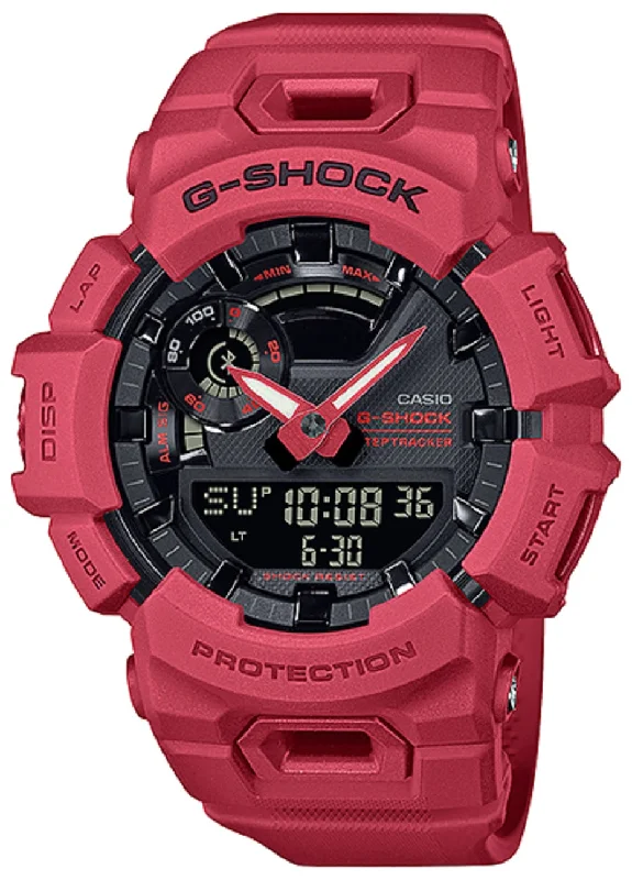 Casio G-shock GBA-900RD-4A Bluetooth Digital Analog Rubber Strap Watch For Men