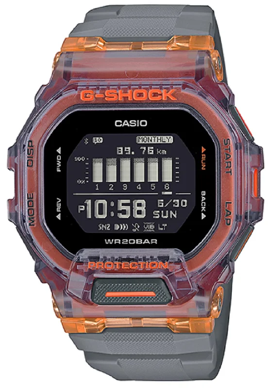 Casio G-shock GBD-200SM-1A5 Bluetooth Digital Rubber Strap Watch For Men