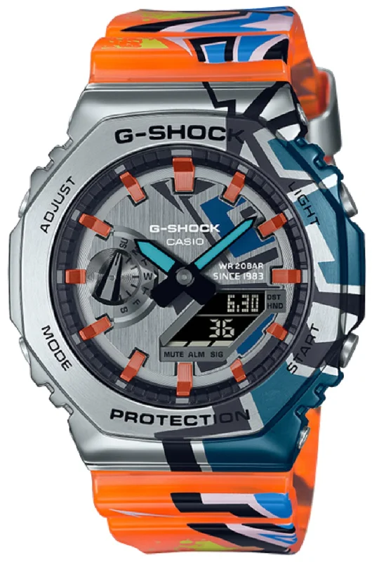 Casio G-shock GM-2100SS-1A Digital Analog Rubber Strap Watch