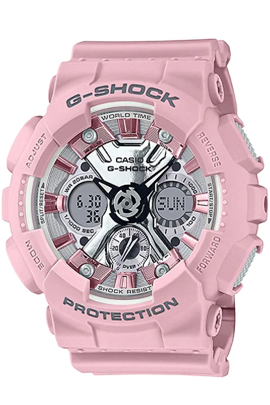 Casio G-shock GMA-S120NP-4A Digital Analog Rubber Strap Watch