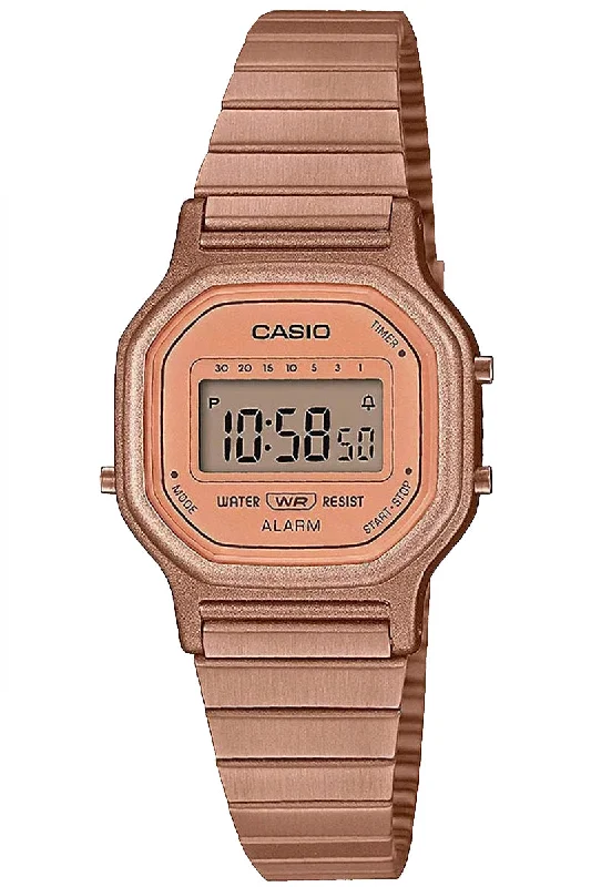 Casio LA-11WR-5A_1197 Rose gold strap watch for Women