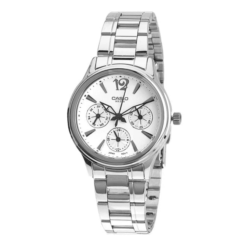 Casio LTP-2085D-7A Silver Stainless Watch for Women