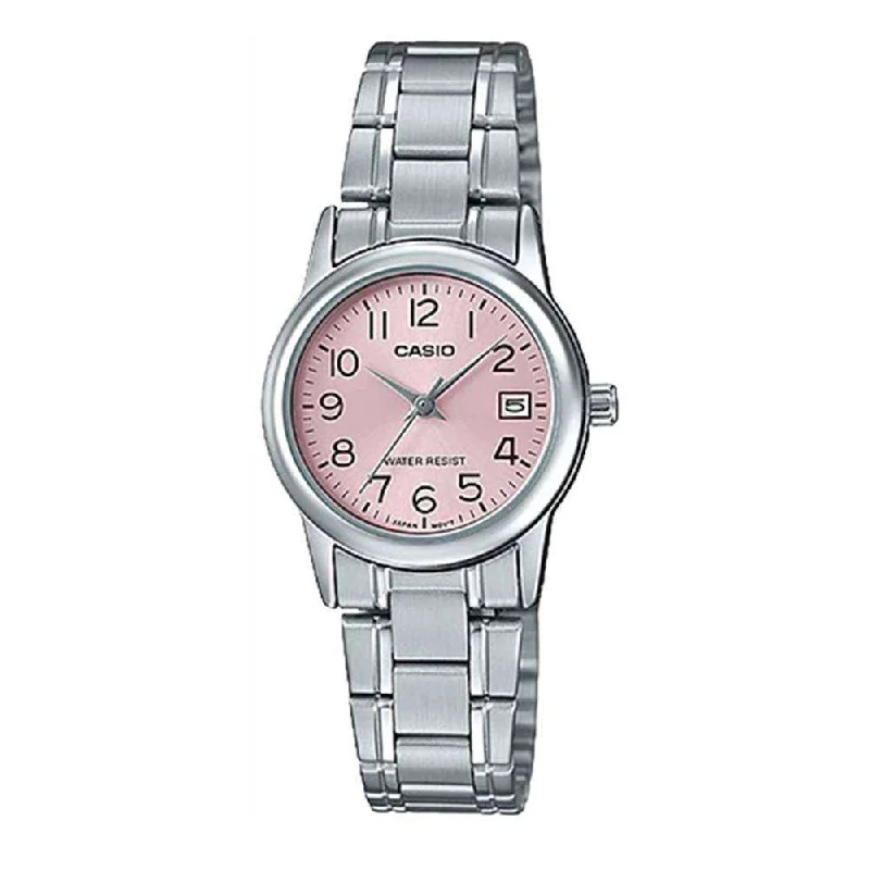 Casio LTP-V002D-4B Silver Stainless Steel Strap Watch for Women