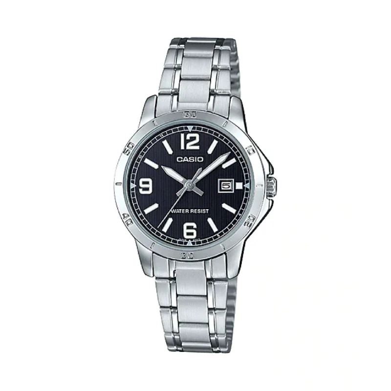 Casio LTP-V004D-1B2 Silver Stainless Watch for Women