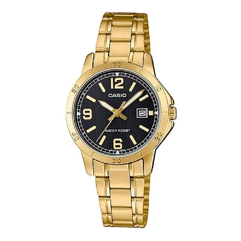 Casio LTP-V004G-1B Gold Stainless Watch for Women