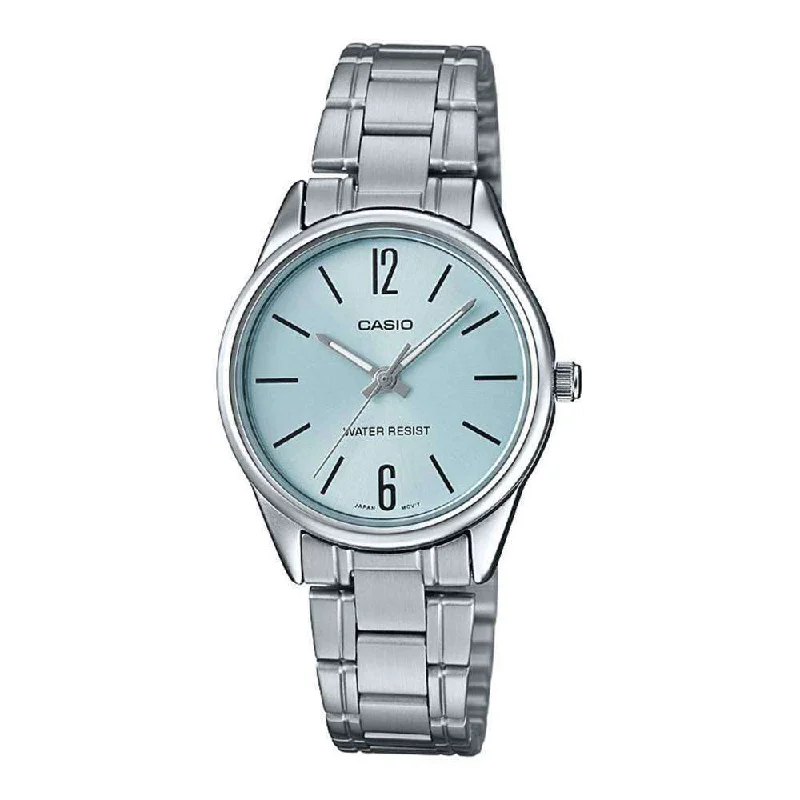 Casio LTP-V005D-2B Silver Stainless Steel Strap Watch for Women