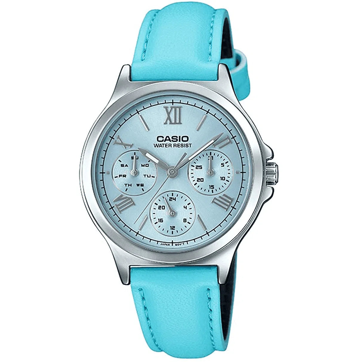 Casio LTP-V300L-2A3 Light Blue Leather Watch for Women