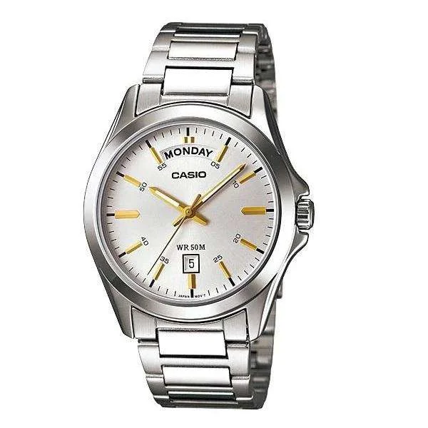 Casio MTP-1370D-7A2 Silver Stainless Watch for Men