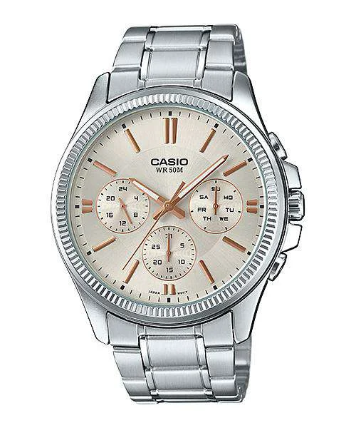 Casio MTP-1375D-7A2 Silver Stainless Watch for Men