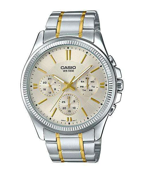 Casio MTP-1375SG-9A Two Tone Stainless Watch for Men