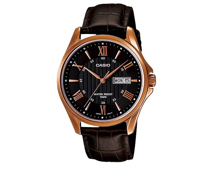 Casio MTP-1384L-1AVDF Brown Leather Strap Watch for Men