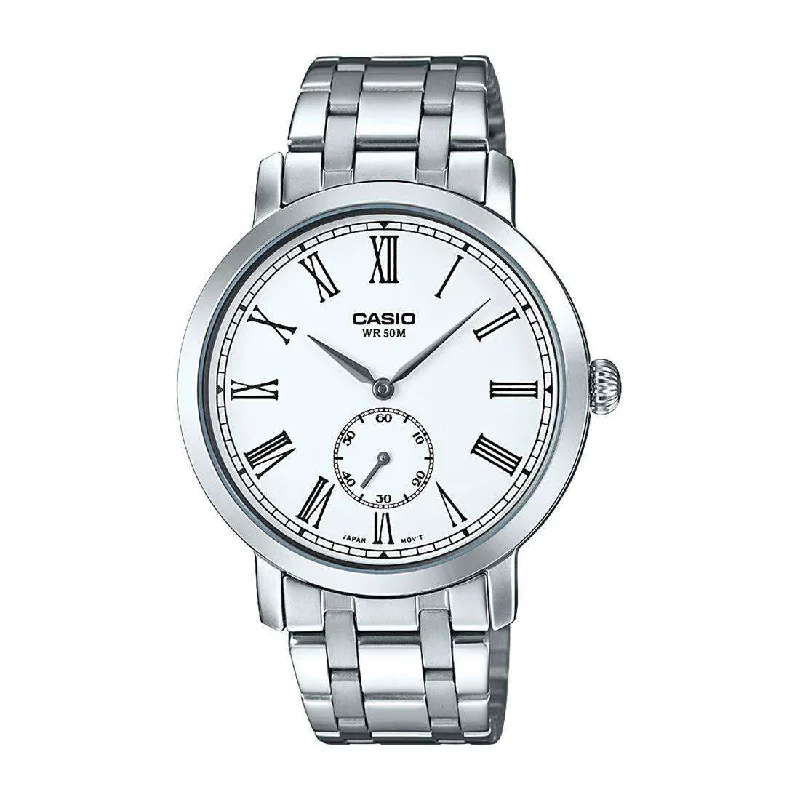 Casio MTP-E150D-7B Silver Stainless Watch for Men