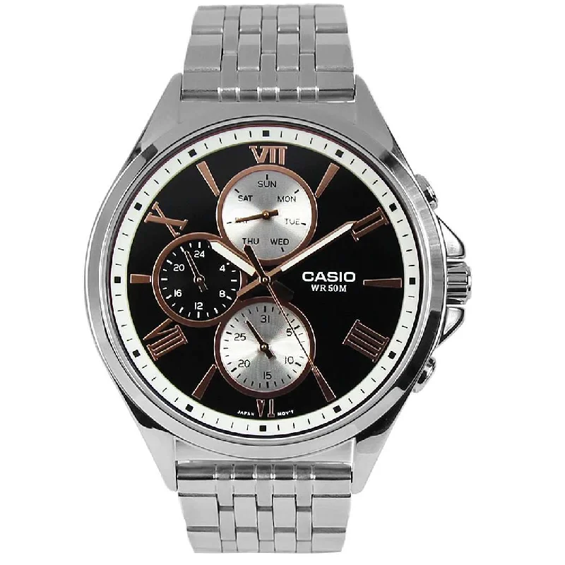 Casio MTP-E316D-1A Silver Stainless Watch for Men